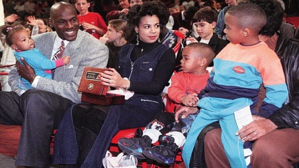 Michael Jordan con su familia