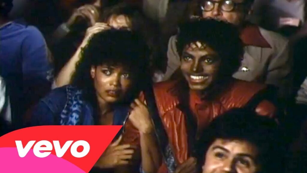 Michael Jackson durante el videoclip de "Thriller"