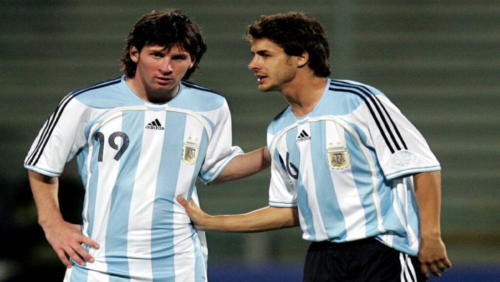 Leo Messi y Pablo Aimar