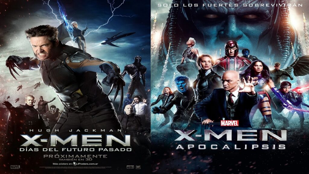 Carteles de "X-Men: Días de Futuro Pasado" y "X-Men: Apocalipsis"