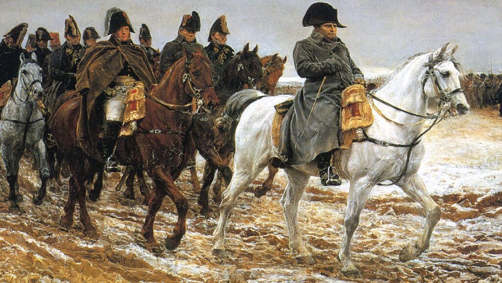 Napoleón Bonaparte con su ejército