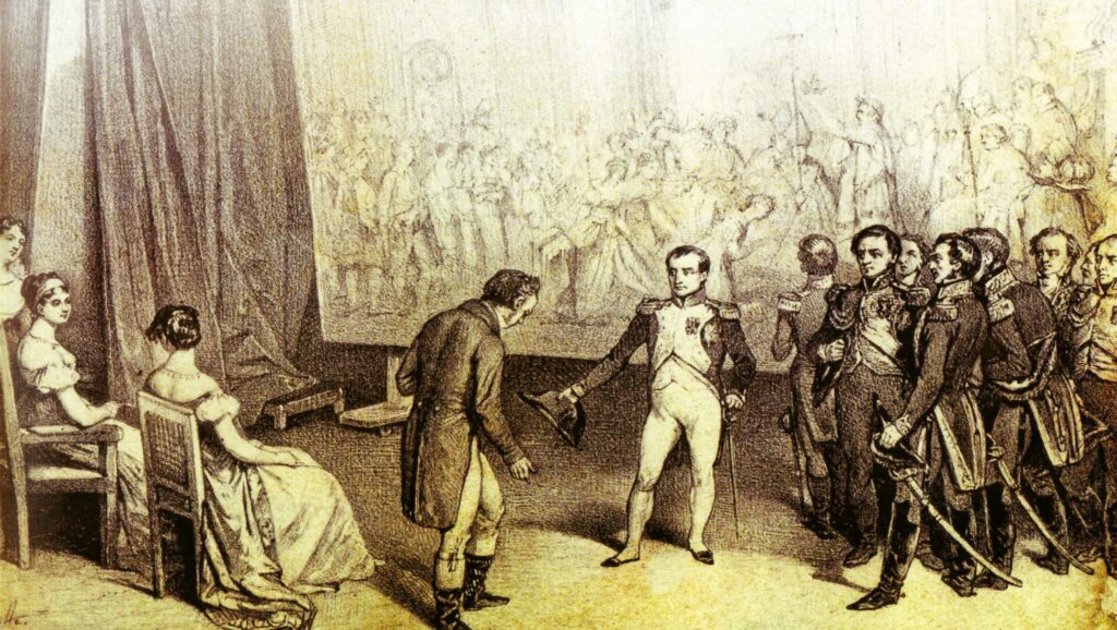 Napoleón Bonaparte en la corte