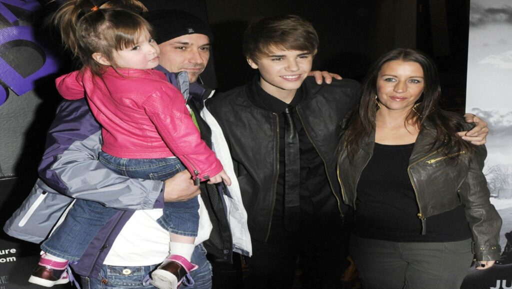 Justin Bieber con su familia