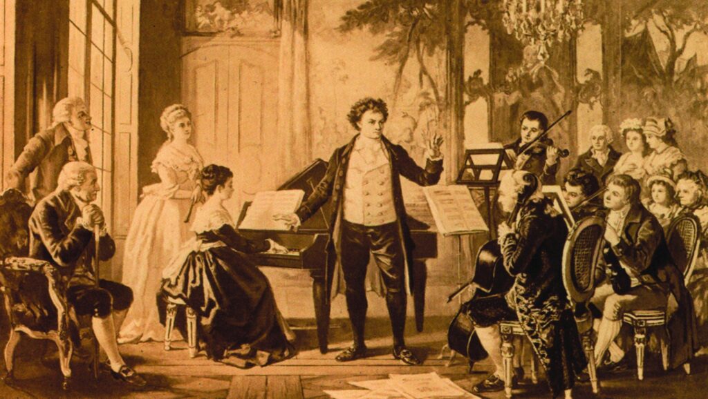 Beethoven dirigiendo un concierto