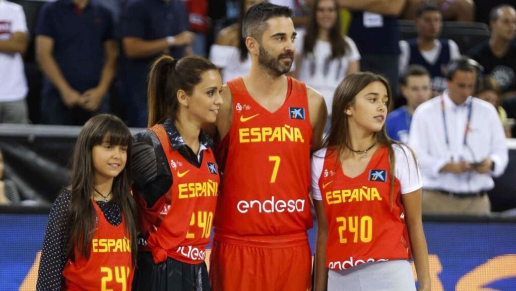 Juan Carlos Navarro con su familia