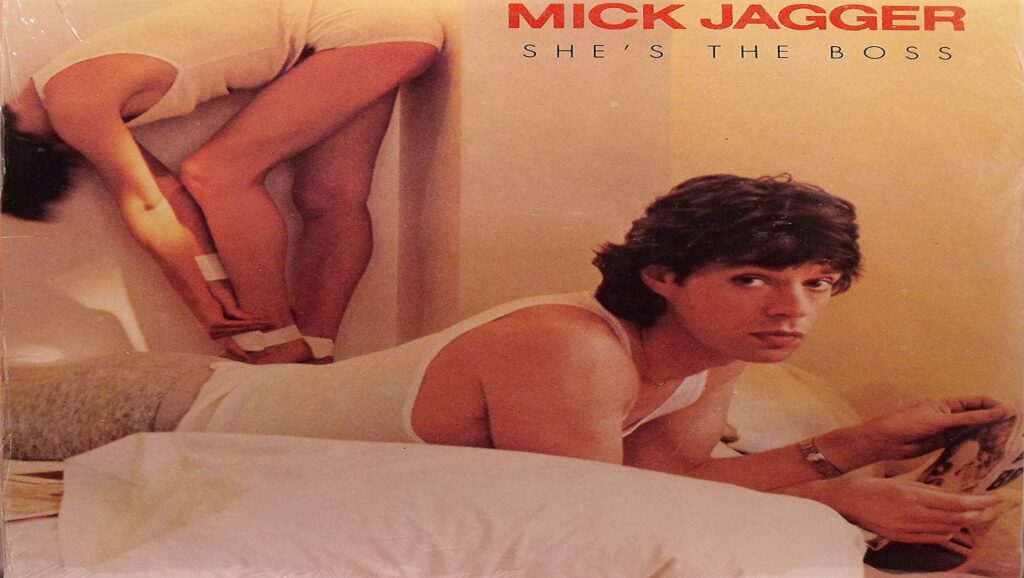Portada del disco "She's the Boss" de Mick Jagger