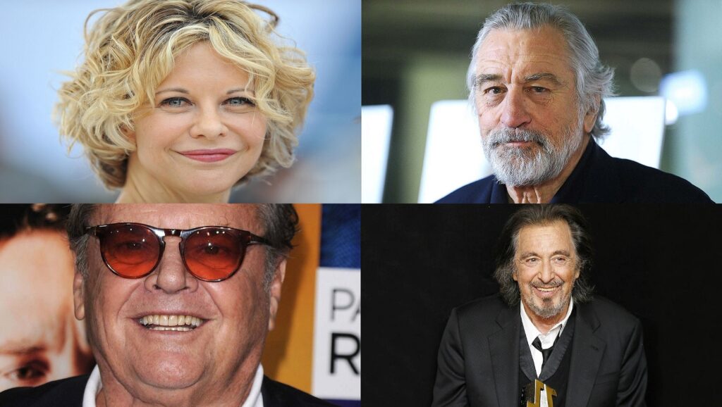 Meg Ryan, Robert de Niro, Jack Nicholson y Al Pacino