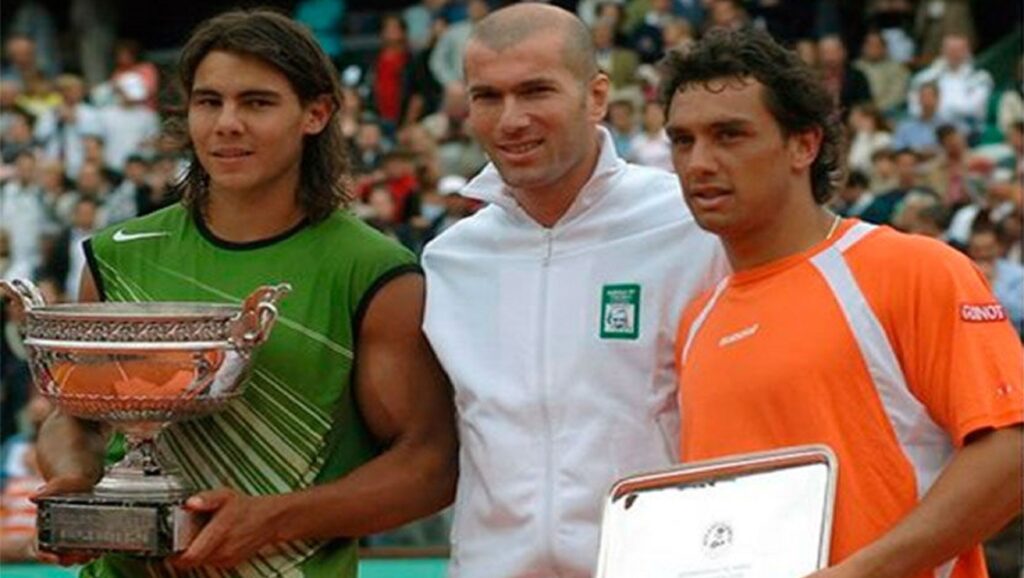 Rafa Nadal, Zinedine Zidane y Mariano Puerta