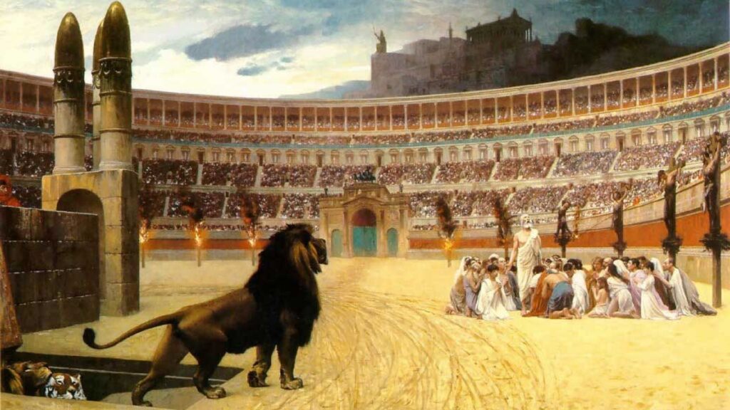 León en el Coliseo Romano