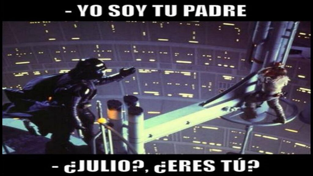 Meme de Stars Wars y Julio Iglesias