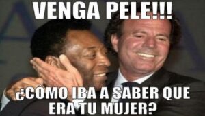 Pelé y Julio Iglesias