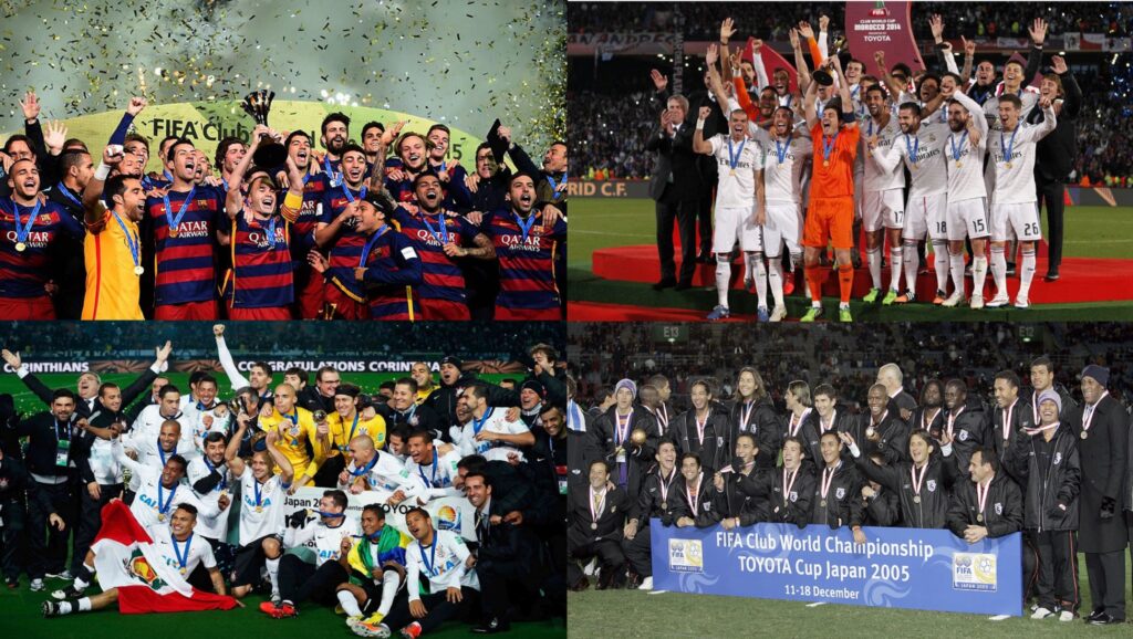 Collage de campeones del Mundialito de Clubes