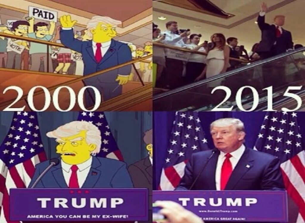 Meme de Los Simpsons y Donald Trump