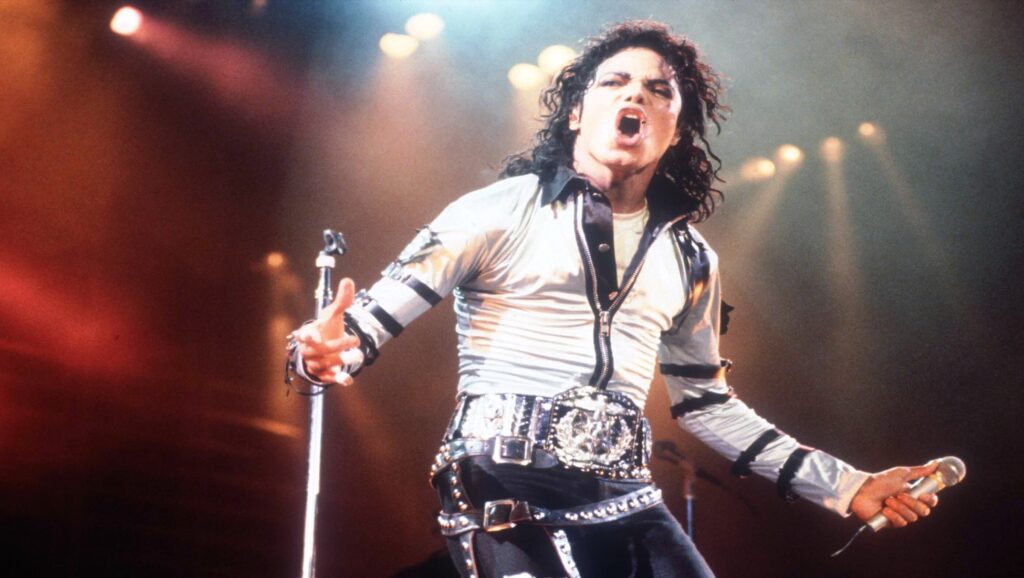 Michael Jackson durante la gira "Bad World Tour"