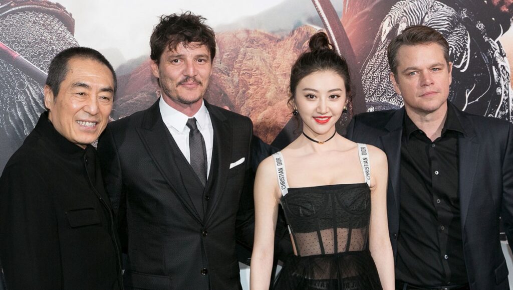 Zhang Yimou, Pedro Pascal, Jing Tian y Matt Damon