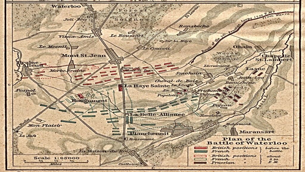 Plano de la batalla de Waterloo