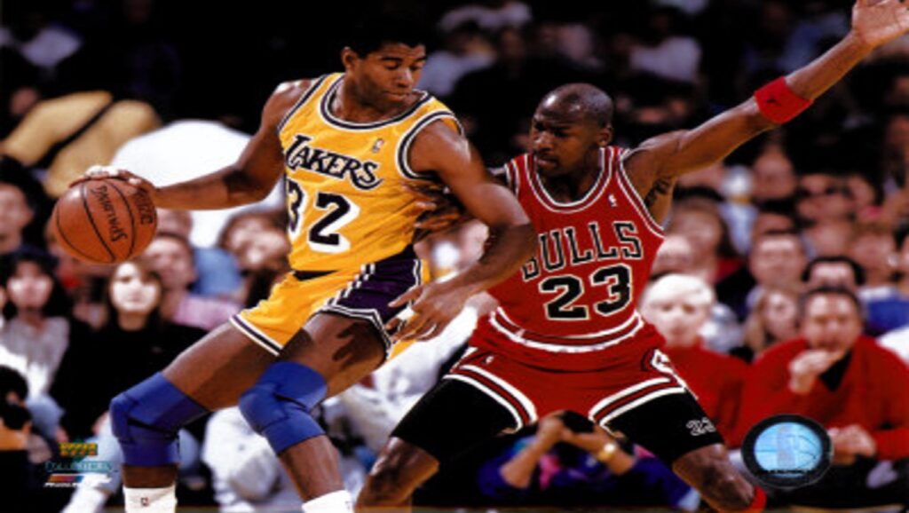 Magic Johnson y Michael Jordan