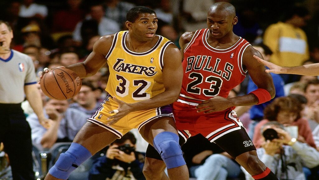 Magic Johnson y Michael Jordan