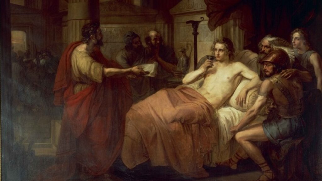 Alejandro Magno en cama