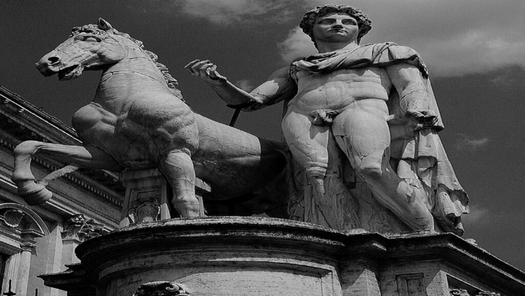 Estatuas de Bucéfalo y Alejandro Magno