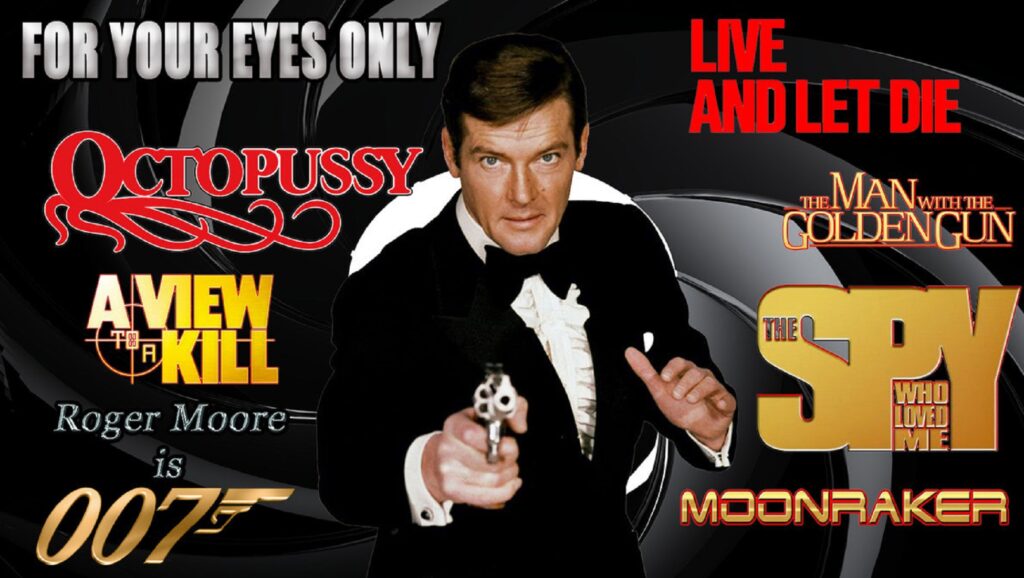 Roger Moore y sus películas como James Bond