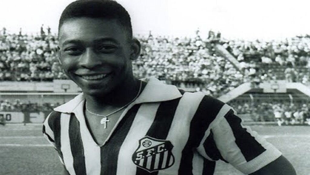Pelé en su debut con el Santos