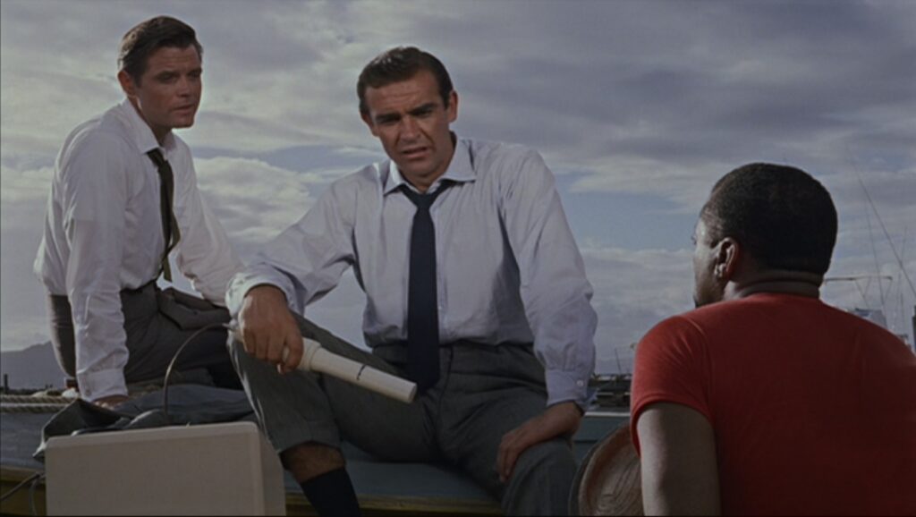 Jack Lord, Sean Connery y John Kitzmiller en Agente 007 contra el Dr. No