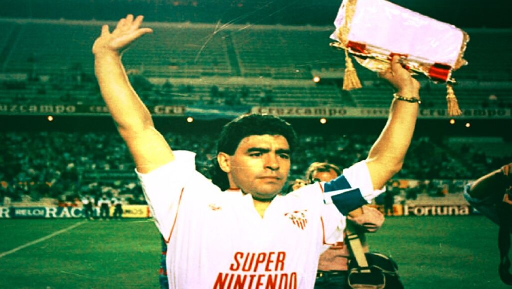 Maradona con el Sevilla FC