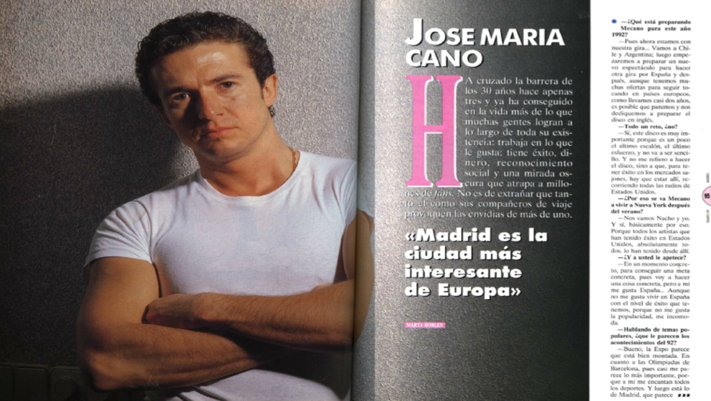 Artículo sobre Jose María Cano en una revista
