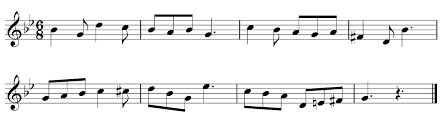 Solfeo: ejemplo de partitura
