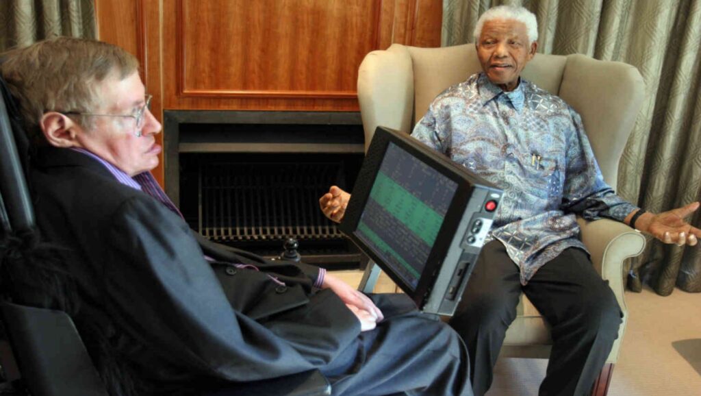 Stephen Hawking y Nelson Mandela