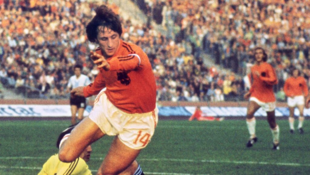 Johan Cruyff con la selección holandesa