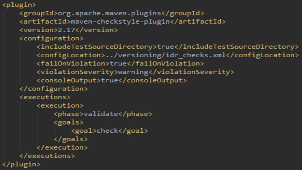Ejemplo de Plugin Maven definido en pom.xml
