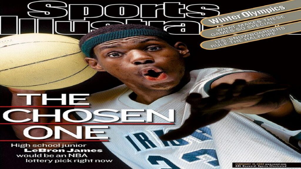 Lebron James con 17 años en la portada de Sports Illustrated