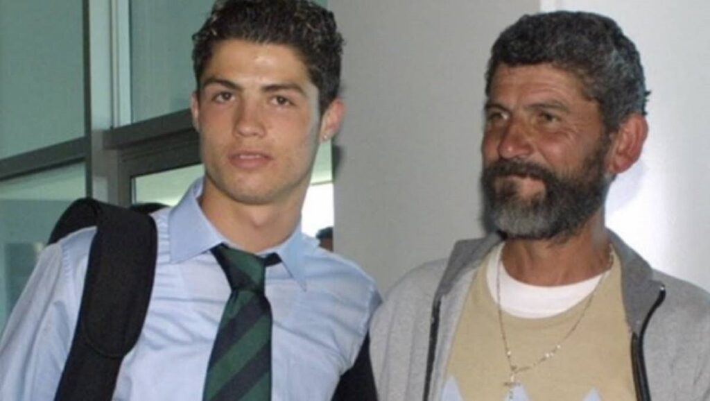 Cristiano Ronaldo con su padre