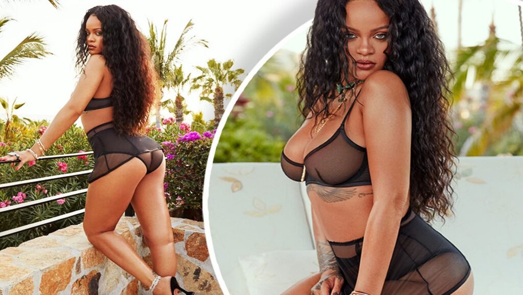 Rihanna posando sensualmente