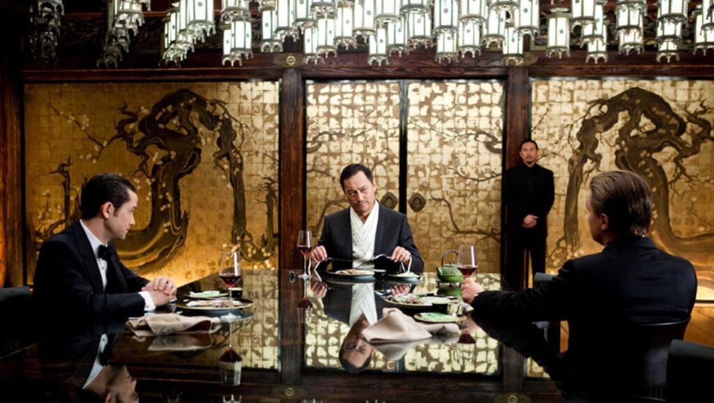 Joseph Gordon-Levitt, Ken Watanabe y Leonardo DiCaprio en "Origen"