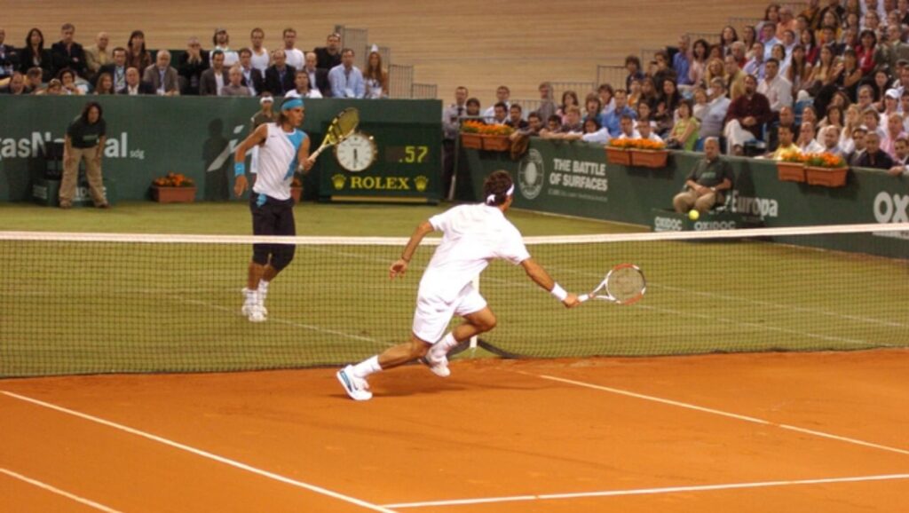 Partido "La Batalla de las Superficies" entre Rafa Nadal y Roger Federer