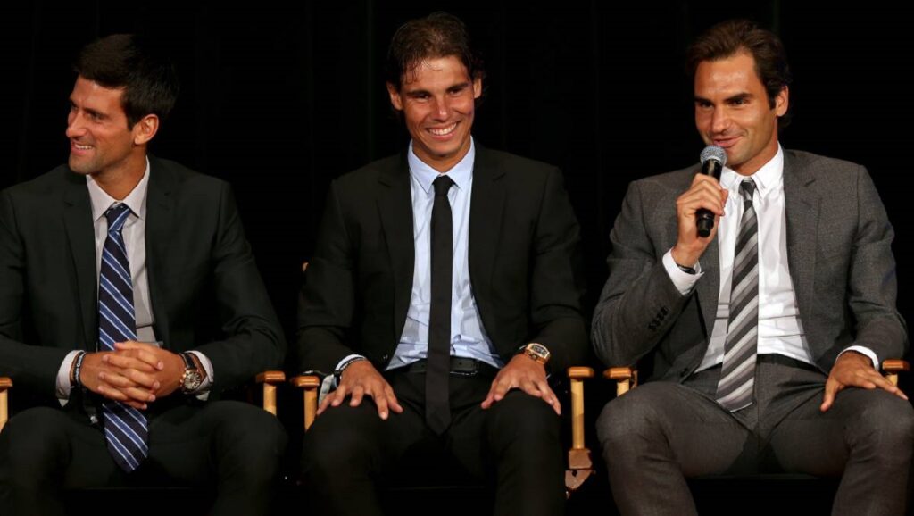 Novak Djokovic, Rafa Nadal y Roger Federer