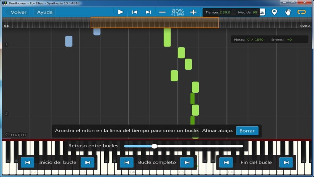 Tutorial de Synthesia: bucles