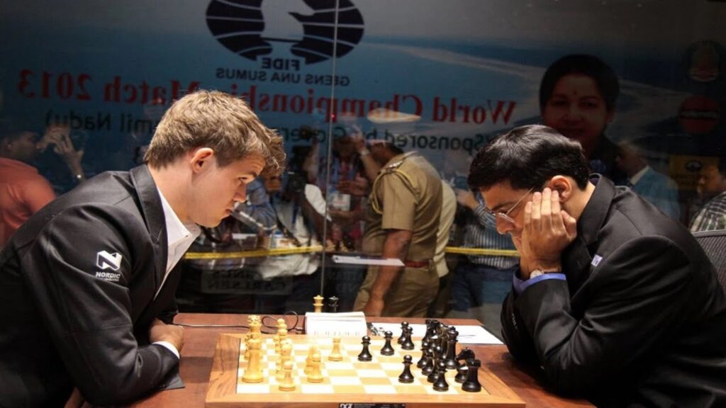 Magnus Carlsen contra Anand en la final del mundial de 2013