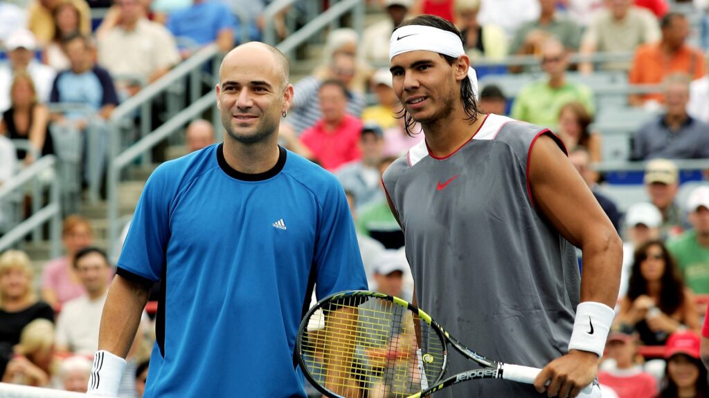 Andre Agassi y Rafa Nadal