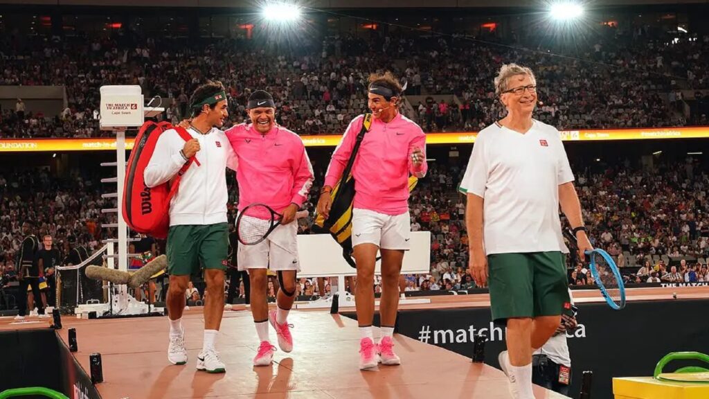 Rafa Nadal, Trevor Noah, Bill Gates y Roger Federer