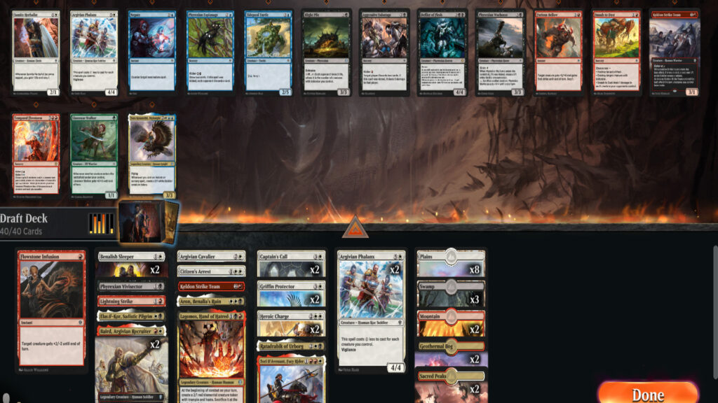 Mazo de Draft en Magic The Gathering Arena