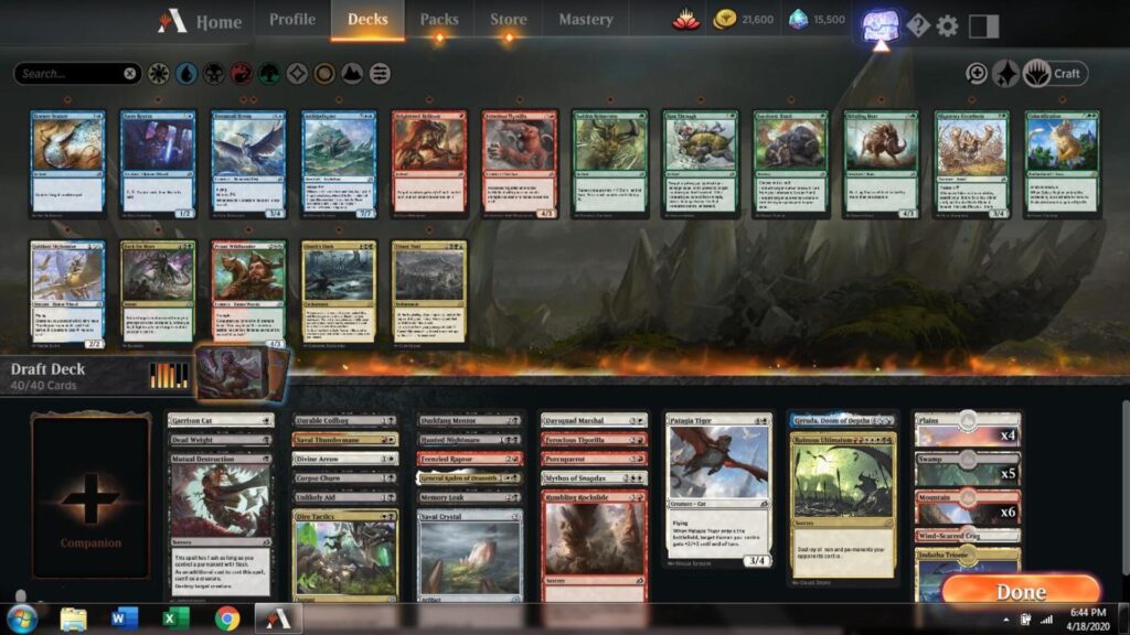 Mazo de Draft en Magic The Gathering Arena