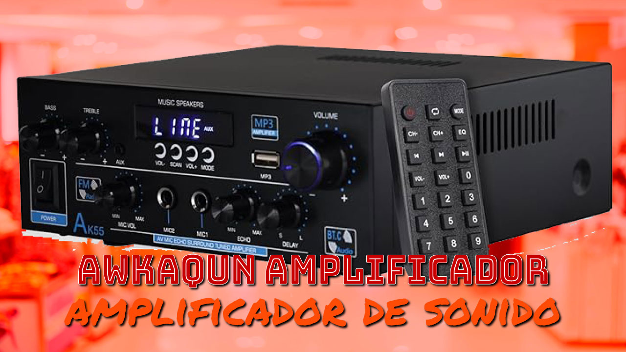 AWKAQUN Amplificador de 2 Canales (Amplificador)